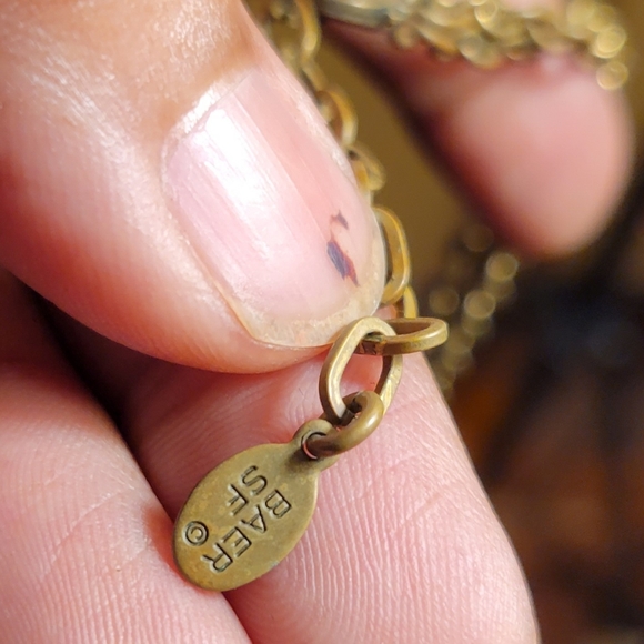Vintage Marjorie Baer SF Metal Carved Bead Tribal Artisan Necklace - Picture 3 of 5